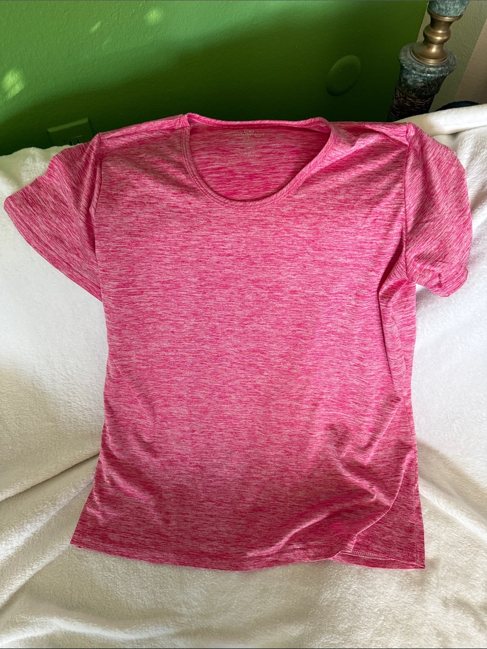 Women’s Heathered Pink Short Sleeve Crew Tee